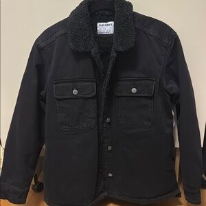 Old Navy Men's Black Sherpa-Lined Jacket